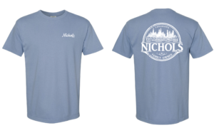 Nichols Logo Tee - Washed Denim